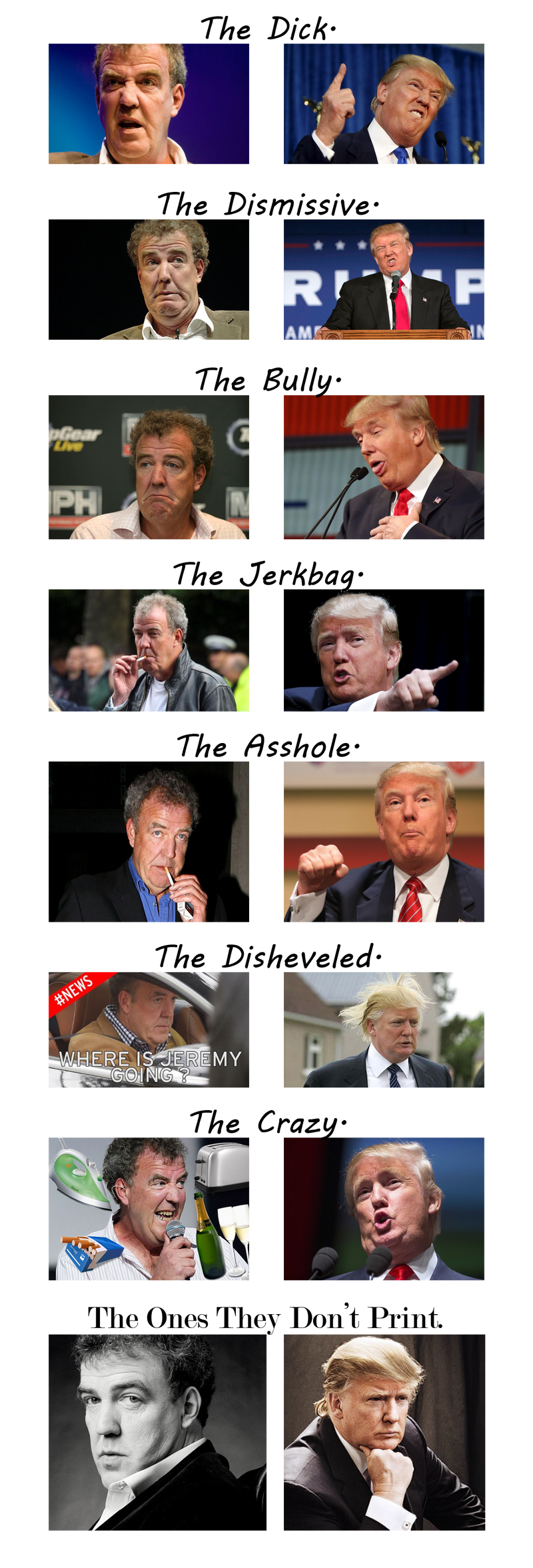 Illustration for article titled Face Off: Clarkson v. Trump & The Worst Faces In Print